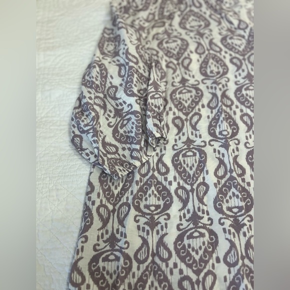 Fred David Cream/Lavender Print Tunic. Size 2X #Career #Casual - Picture 4 of 9